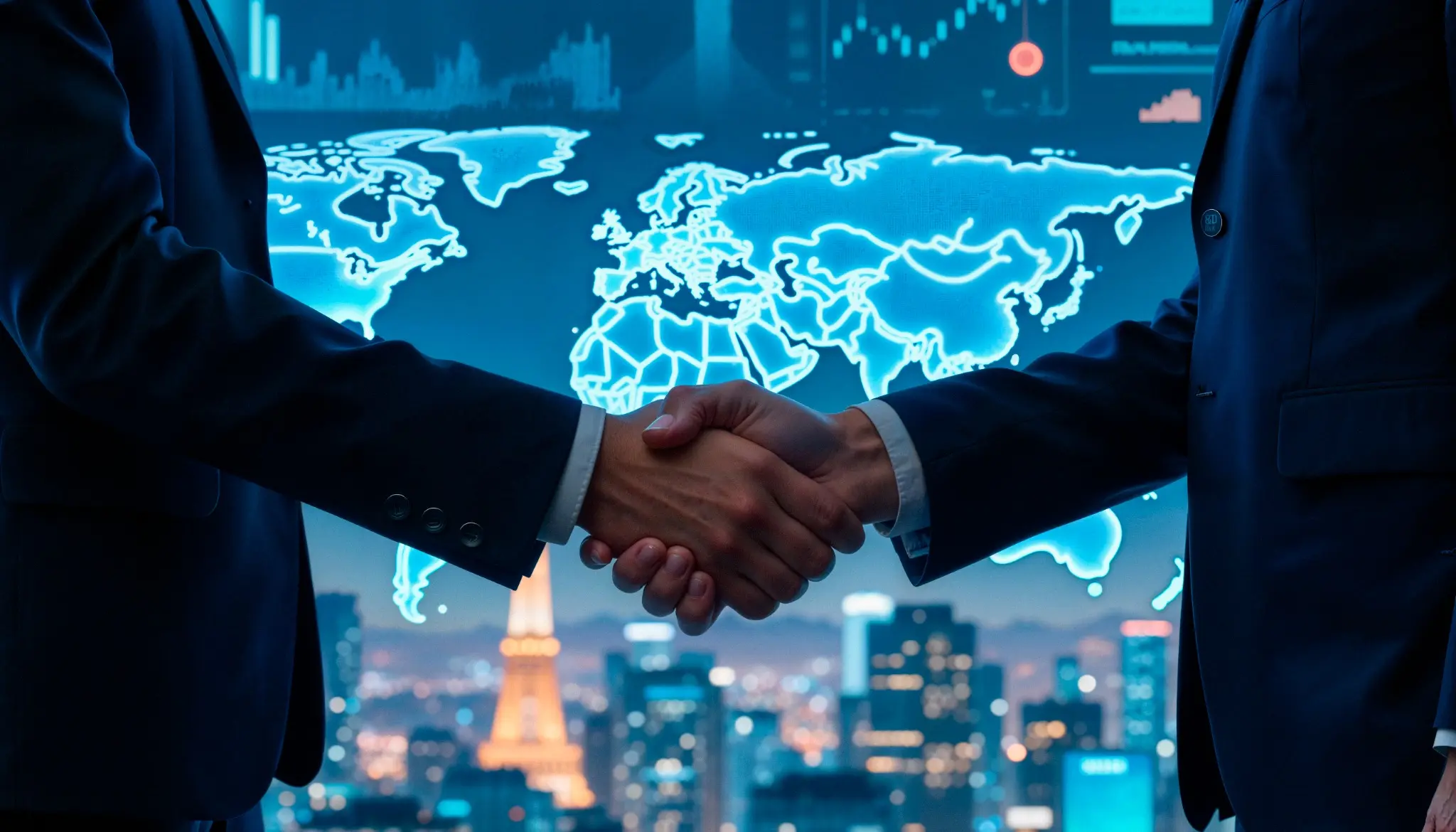 Financial professionals building a cross-border market relationship